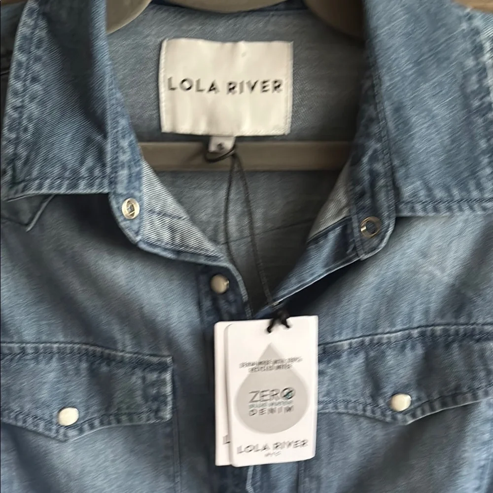 Lola River Denim Button-Up Shirt - Picture 2 of 6